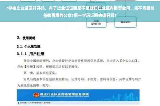 ?学校毕业证明好开吗，有了毕业证证明是不是就和毕业证有同等效用。需不需要加盖教育局的公章?第一学历证明去哪开啊?