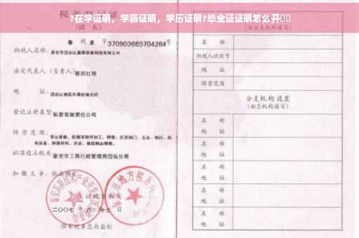 ?在学证明，学籍证明，学历证明?毕业证证明怎么开⚡️