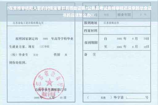 ?在资格审核和入职的时候需要开具哪些证明?公务员考试资格审核还没拿到毕业证书的应该怎么办⚡️