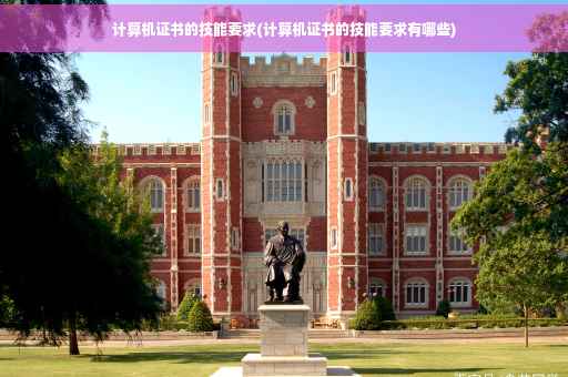 计算机证书的技能要求(计算机证书的技能要求有哪些)