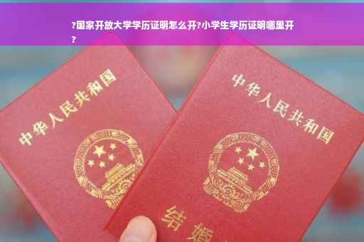 ?国家开放大学学历证明怎么开?小学生学历证明哪里开
?
