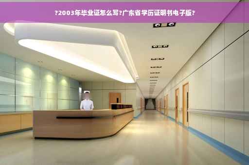 ?2003年毕业证怎么写?广东省学历证明书电子版?
