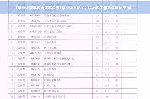 ?毕业证被单位丢失怎么办?毕业证不见了，以后换工作怎么证明学历⚡️
