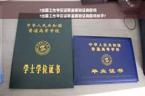 ?出国工作学历证明需要验证真假吗
?出国工作学历证明需要验证真假吗知乎?