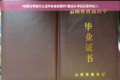 ?在国企考些什么证对未来发展好?国企认学历还是学位⚡️