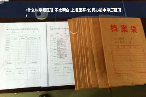 ?什么叫学籍证明,不太明白,上哪里开?如何办初中学历证明
?