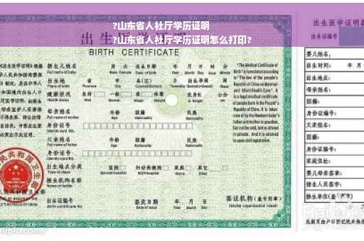 ?山东省人社厅学历证明
?山东省人社厅学历证明怎么打印?