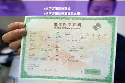 ?学历证明是档案吗
?学历证明是档案吗怎么查?