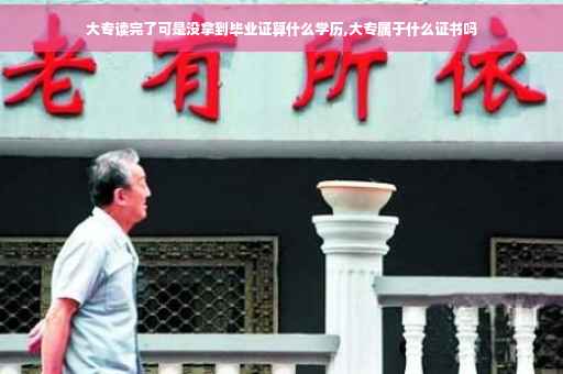 大专读完了可是没拿到毕业证算什么学历,大专属于什么证书吗