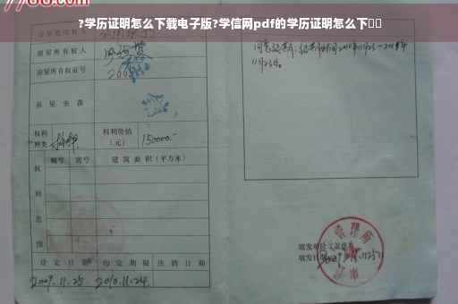 ?学历证明怎么下载电子版?学信网pdf的学历证明怎么下⚡️