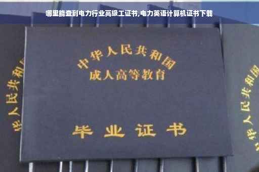 哪里能查到电力行业高级工证书,电力英语计算机证书下载