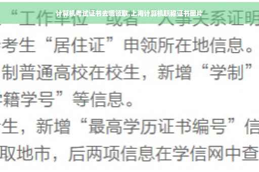 计算机考试证书去哪领取,上海计算机职称证书图片