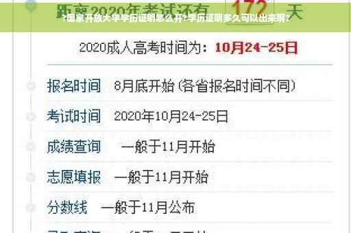 ?国家开放大学学历证明怎么开?学历证明多久可以出来啊?