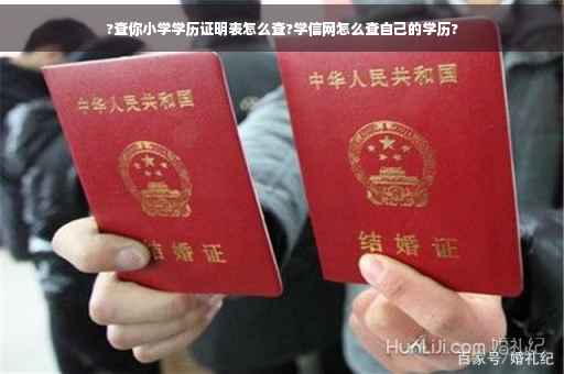 ?查你小学学历证明表怎么查?学信网怎么查自己的学历?