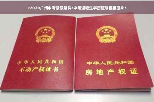 ?2020广州中考录取条件?中考返穗生学历证明模板图片?