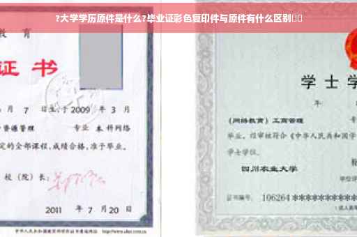 ?大学学历原件是什么?毕业证彩色复印件与原件有什么区别⚡️
