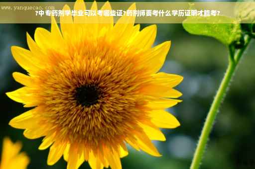 ?中专药剂学毕业可以考哪些证?药剂师要考什么学历证明才能考?