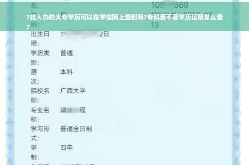 ?找人办的大专学历可以在学信网上查到吗?专科要不要学历证明怎么查
?