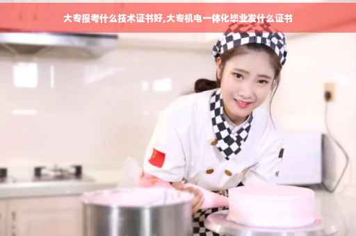 大专报考什么技术证书好,大专机电一体化毕业发什么证书