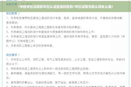 ?学校学历证明和学历认证报告的区别?学历证明书承认吗怎么查?