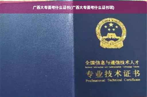 广西大专要考什么证书(广西大专要考什么证书呢)