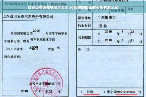 毕业证书委托书图片大全,代领法院传票的委托书怎么写