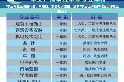 ?学历核查证明是什么，从哪找，怎么打印出来，急求?学历证明原件和复印件怎么弄的⚡️