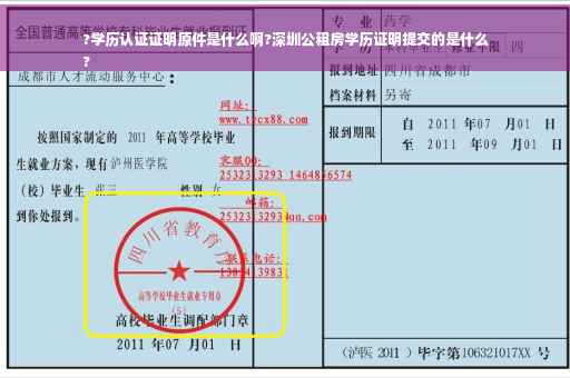 ?学历认证证明原件是什么啊?深圳公租房学历证明提交的是什么
?