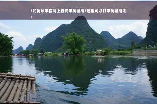 ?如何从学信网上查询学历证明?哪里可以打学历证明呢
?