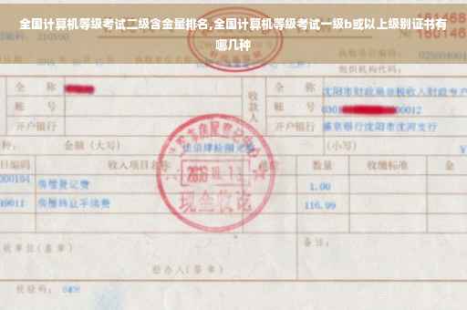 全国计算机等级考试二级含金量排名,全国计算机等级考试一级b或以上级别证书有哪几种