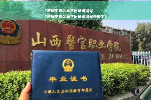 ?应届生怎么看学历证明编号
?应届生怎么看学历证明编号是多少?