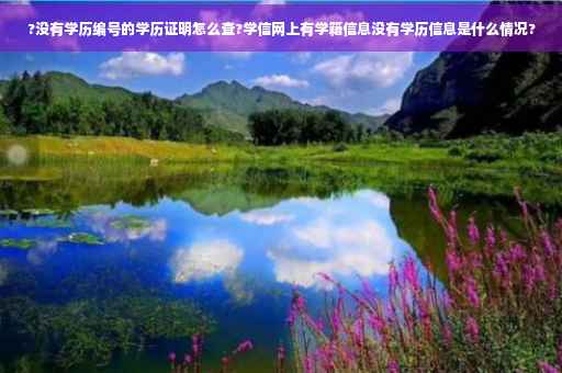 ?没有学历编号的学历证明怎么查?学信网上有学籍信息没有学历信息是什么情况?