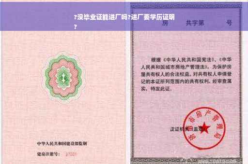 ?没毕业证能进厂吗?进厂要学历证明
?