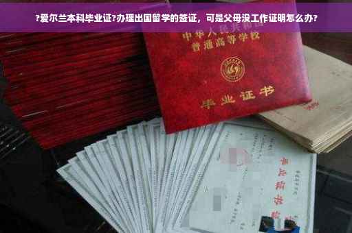 ?爱尔兰本科毕业证?办理出国留学的签证，可是父母没工作证明怎么办?