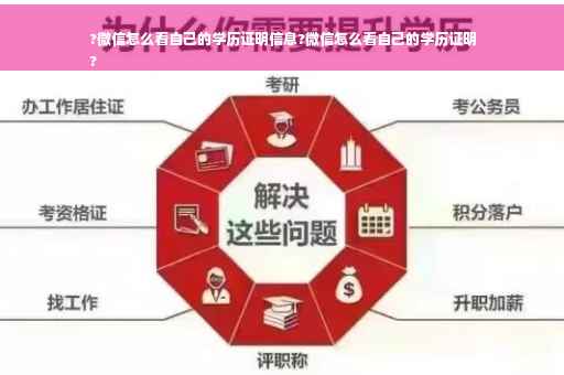 ?微信怎么看自己的学历证明信息?微信怎么看自己的学历证明
?