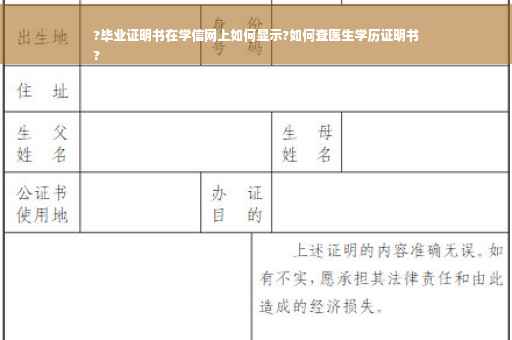 ?毕业证明书在学信网上如何显示?如何查医生学历证明书
?
