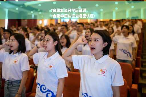 ?合肥怎么开学历证明
?合肥学历认证去哪里认证?