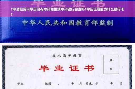 ?申请信用卡学历没有本科如果填本科银行会查吗?学历证明能办什么银行卡
?