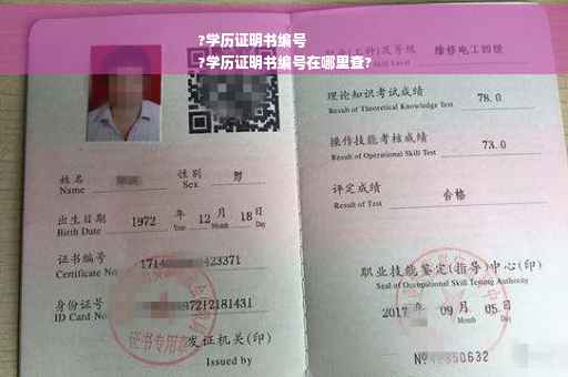 ?学历证明书编号
?学历证明书编号在哪里查?