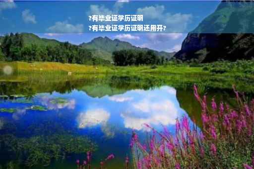 ?有毕业证学历证明
?有毕业证学历证明还用开?