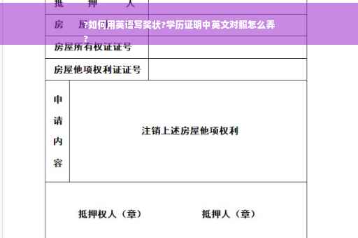 ?如何用英语写奖状?学历证明中英文对照怎么弄
?