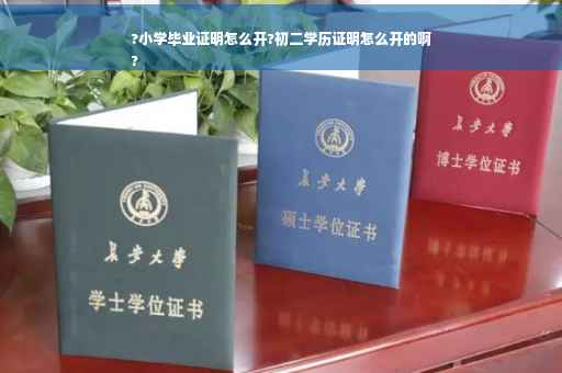 ?小学毕业证明怎么开?初二学历证明怎么开的啊
?