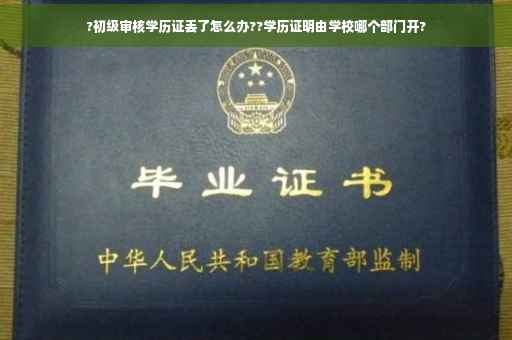 ?初级审核学历证丢了怎么办??学历证明由学校哪个部门开?