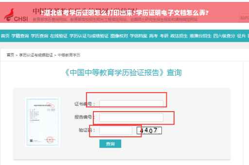 ?湖北省考学历证明怎么打印出来?学历证明电子文裆怎么弄?