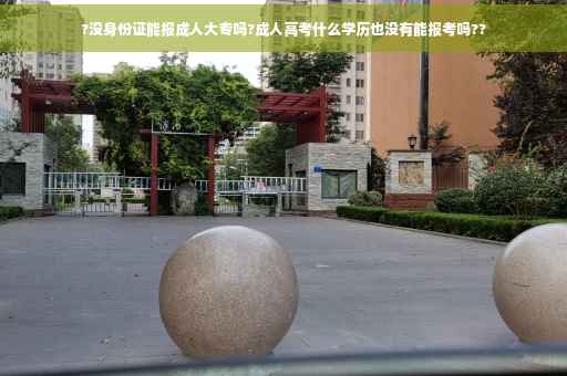 ?没身份证能报成人大专吗?成人高考什么学历也没有能报考吗??