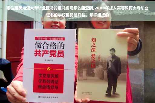 哪位朋友知道大专毕业证书的证书编号怎么能查到,2000年成人高等教育大专毕业证书的学校编码是几位，怎样组成的