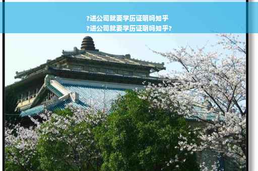 ?进公司就要学历证明吗知乎
?进公司就要学历证明吗知乎?