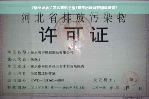 ?毕业证丢了怎么查电子版?查学历证明在哪里查询?