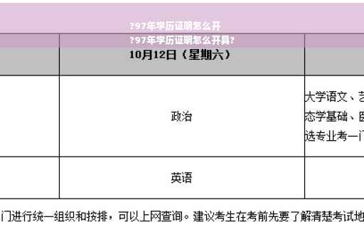?97年学历证明怎么开
?97年学历证明怎么开具?