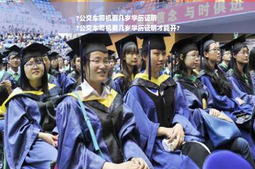 ?公交车司机要几岁学历证明
?公交车司机要几岁学历证明才能开?